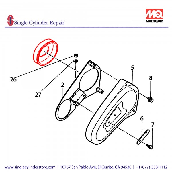 Multiquip 417339980 Cover Seal (E/G) MVC-40G