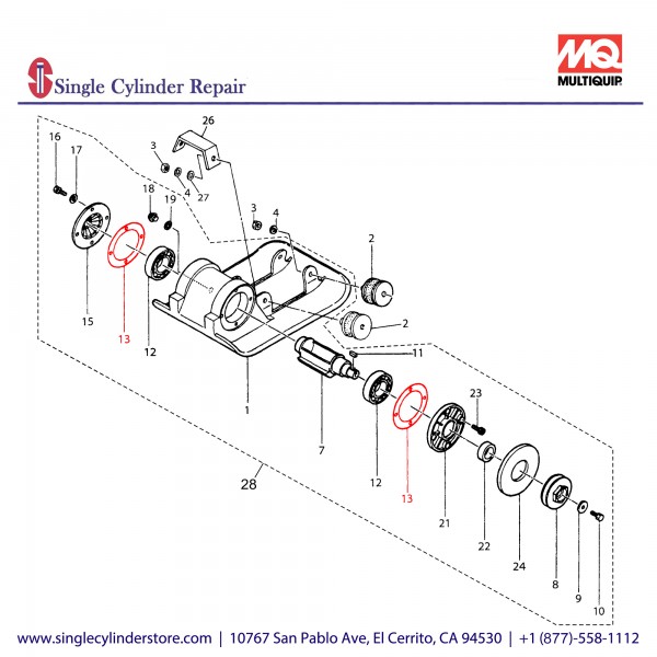 Multiquip 417454390 Packing (Vib) MVC-40G