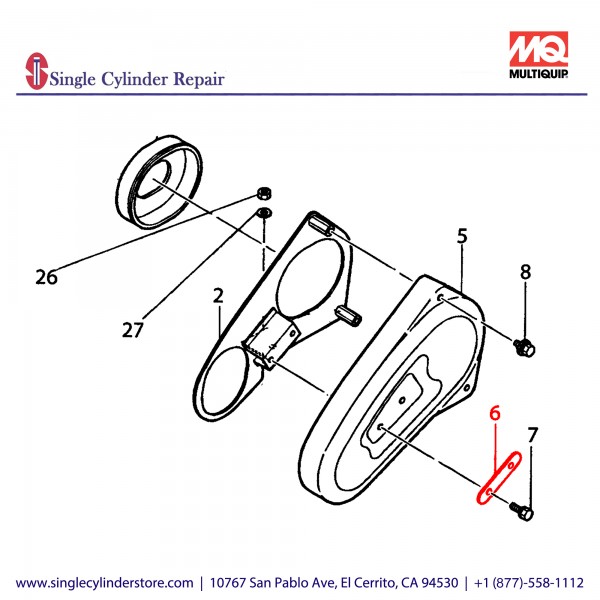 Multiquip 417454400 Plate Belt Cover MVC-40G