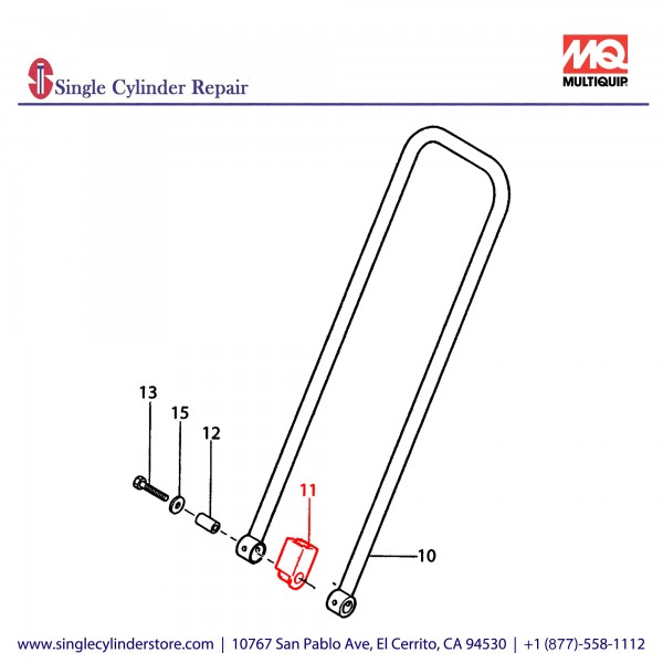 Multiquip 417454410 Handle Stopper MVC-40G