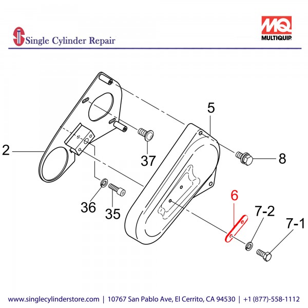 Multiquip 417466230 Plate Belt Cover