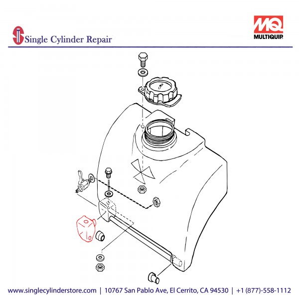 Multiquip 418345150 Holder Pipe MVC-80VHW