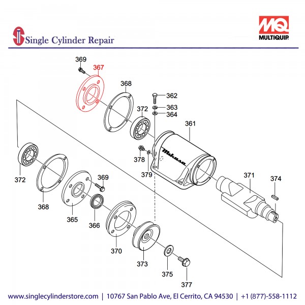 Multiquip 418456960 Case Cover/Shut Off F60