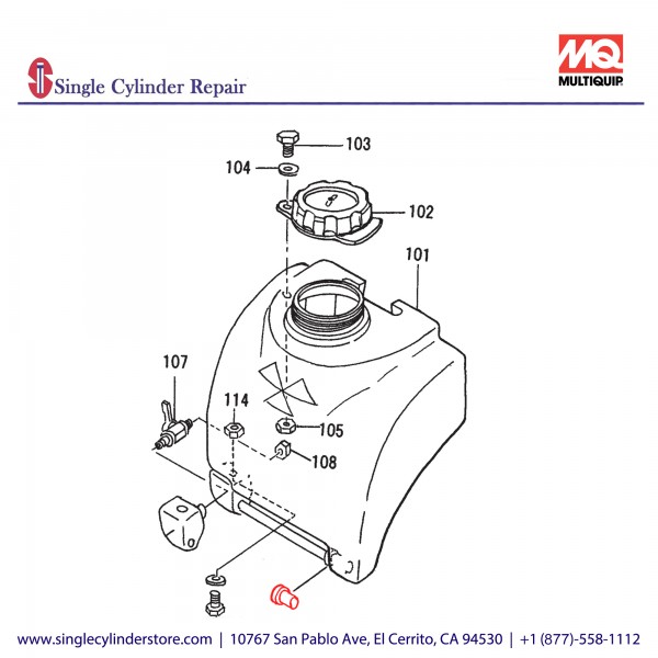 Multiquip 418457010 Cap Rubber MVC-64H/W