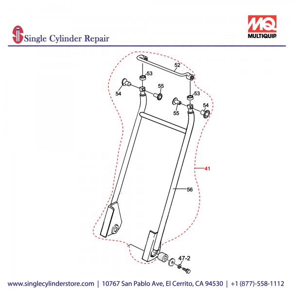 Multiquip 418910070 VAS HANDLE AY/F60