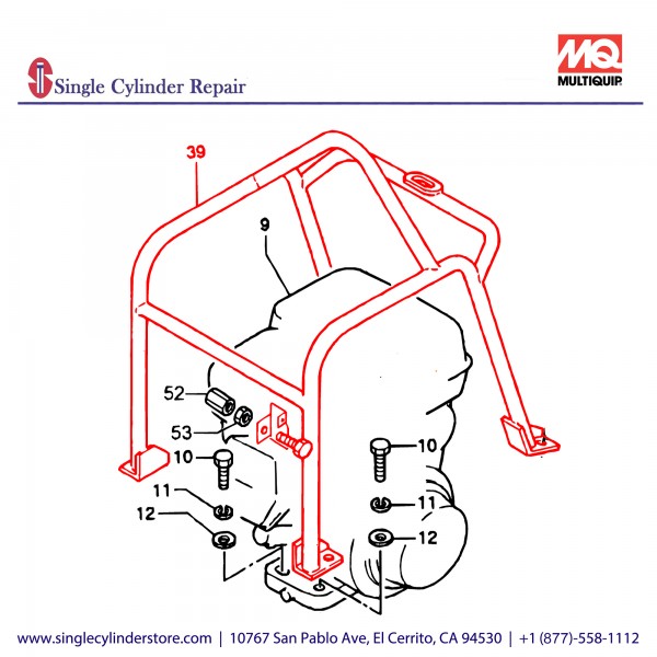 Multiquip 455116700 Guard Frame L70 MVH-200D