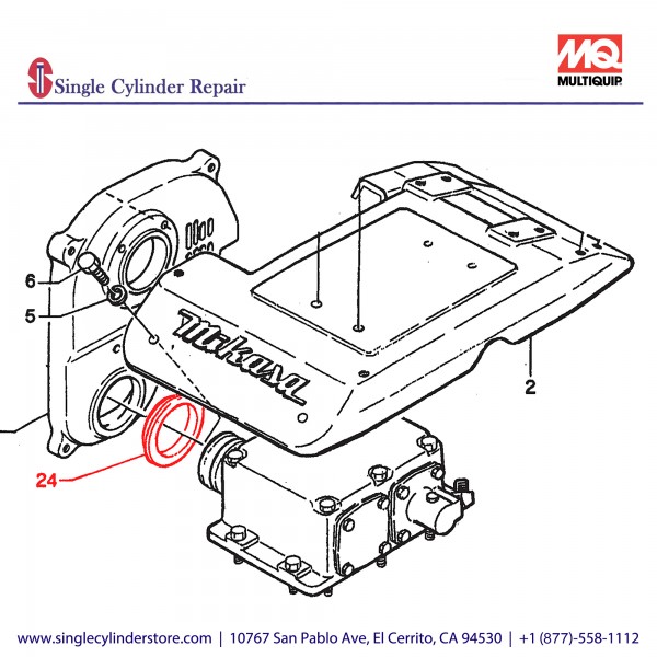 Multiquip 455434940 Cover Seal MVH-200