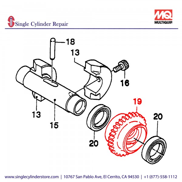 Multiquip 456327120 Gear Driven MVH-302G/D,502DS