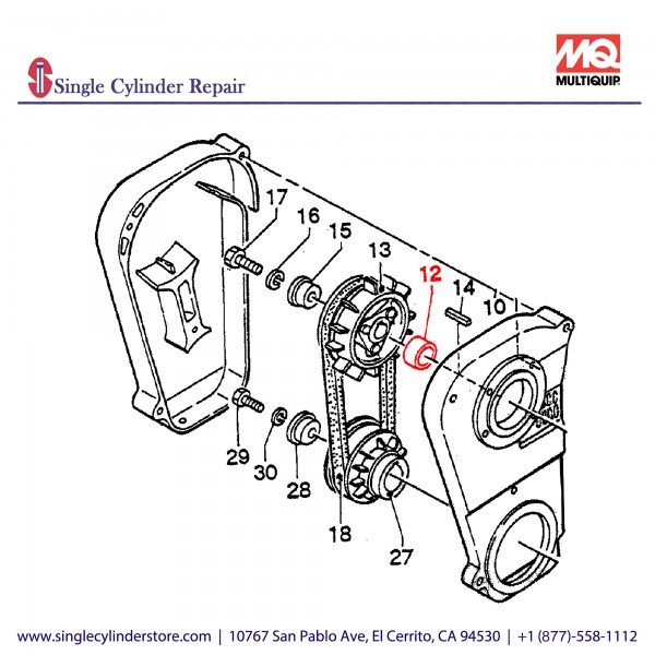 Multiquip 456445721 Spacer MVH-302GH