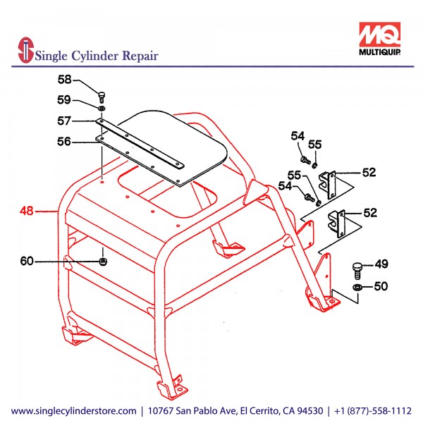 Multiquip 457116020 Frame Guard MVH-502B