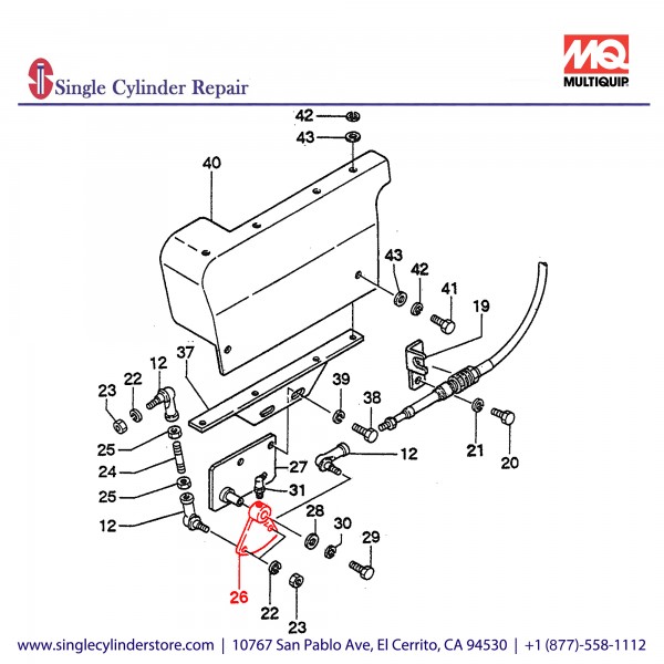 Multiquip 457333740 Lever Link MVH-502DS