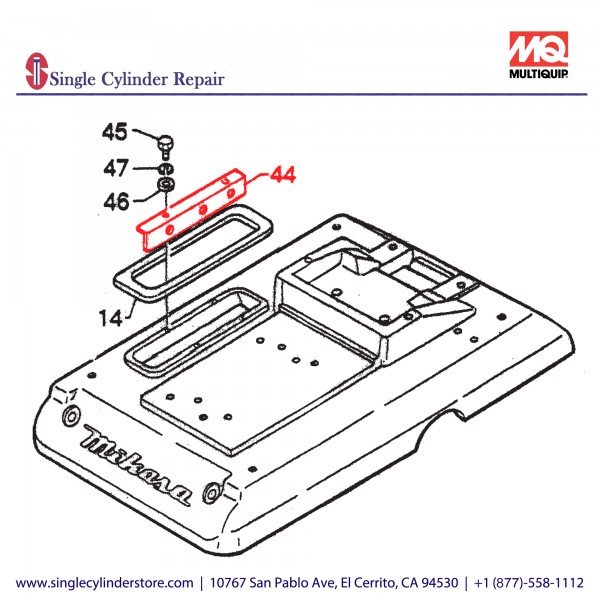 Multiquip 457335980 Holder Dust Cover MVH-502DS,MVH-402