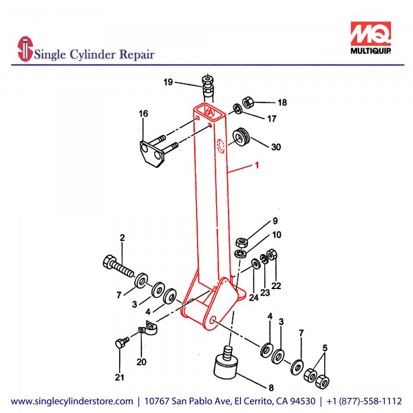 Multiquip 458115180 Handle MVH120