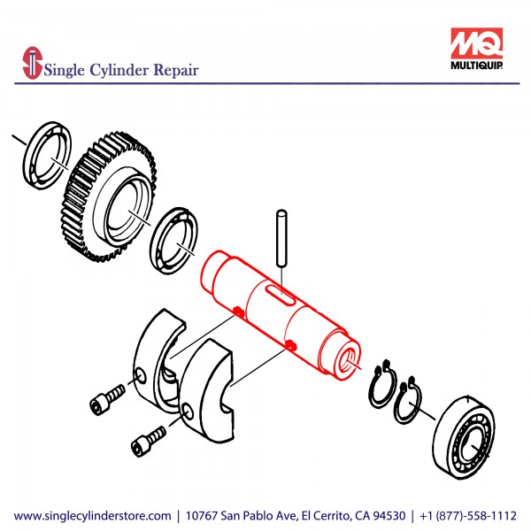 Multiquip 458337710 Shaft Rotary Driven MVH120