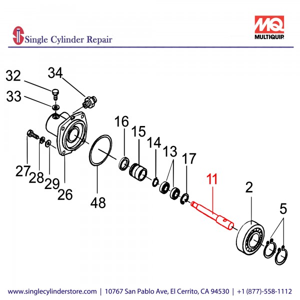 Multiquip 458337730 Rod Piston MVH120