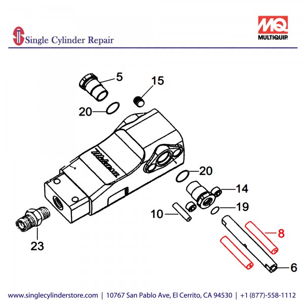 Multiquip 459469410 Stopper Pin, MVH158GH