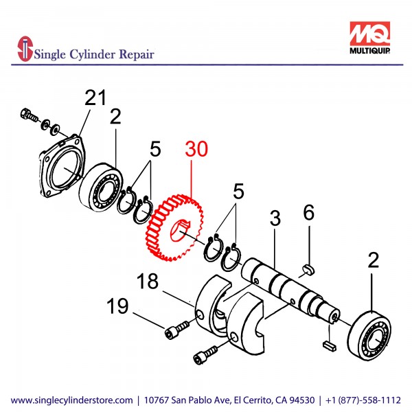 Multiquip 460347340 Gear Drive MVH120