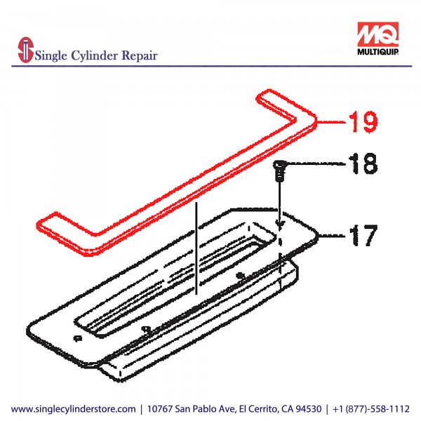 Multiquip 463342030 Sponge Dust Cover MVHR-60H