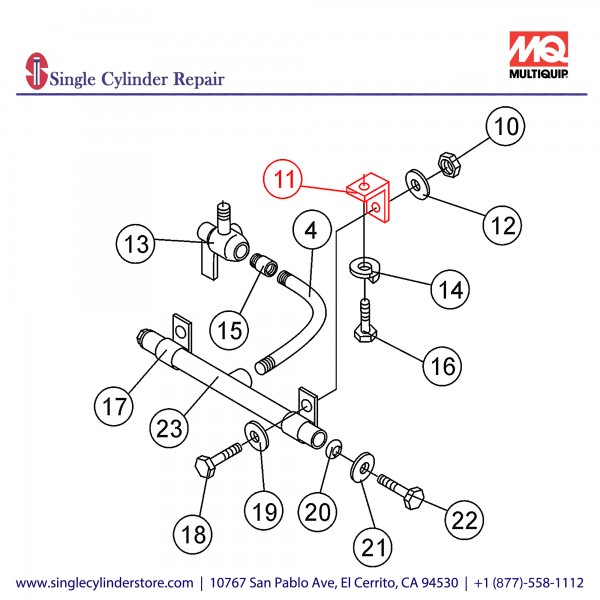 Multiquip 463456570 Stay L Type MVHR60H