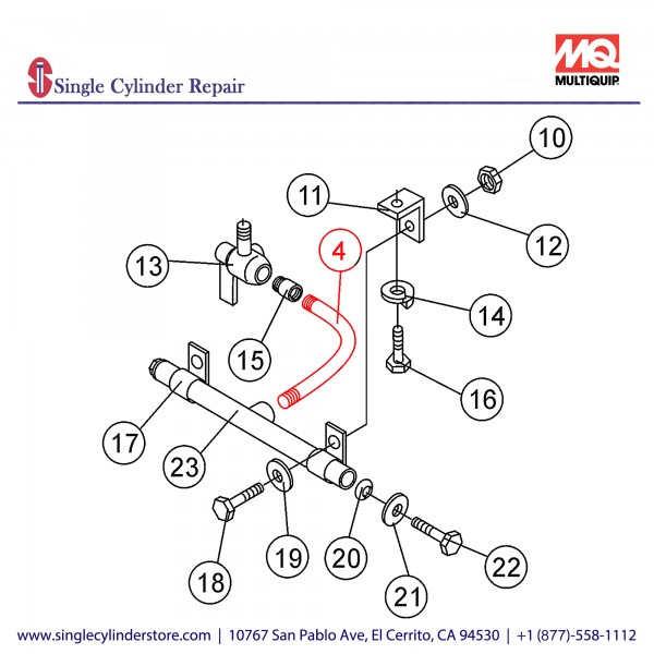 Multiquip 463456580 Hose Water MVHR60H