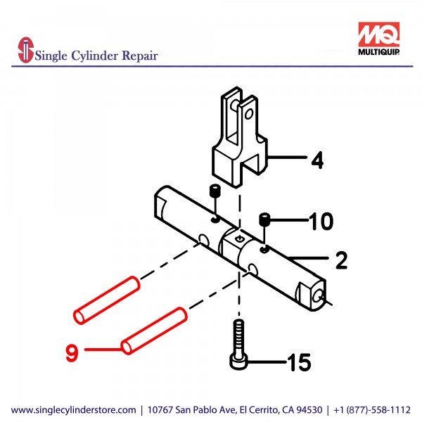 Multiquip 464010070 Stopper(Pump) MVH-306