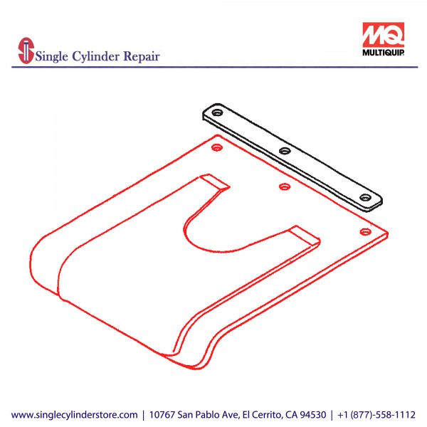 Multiquip 464117920 Cover Rubber MVH-306D/GH/DS