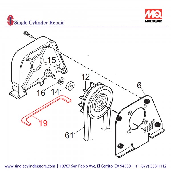 Multiquip 466347740 Sponge, Dust-Proof MVH-206