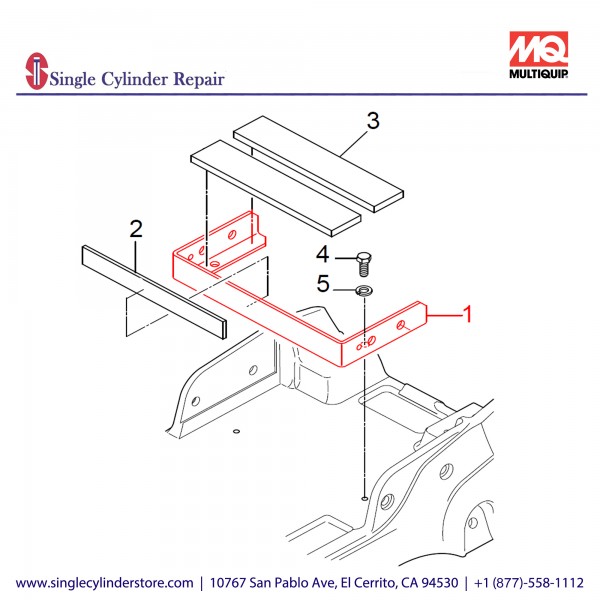 Multiquip 467218920 Battery Holder MVH508DZ