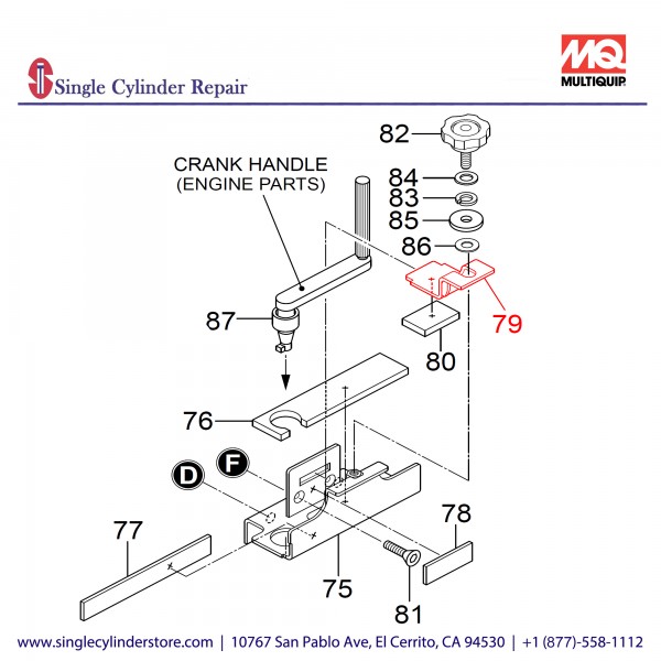 Multiquip 469352530 Holder, Crank Handle MVH508DZ