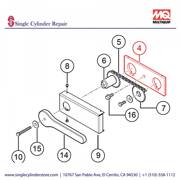 Multiquip 49643 Separator Plate, Valve Selector