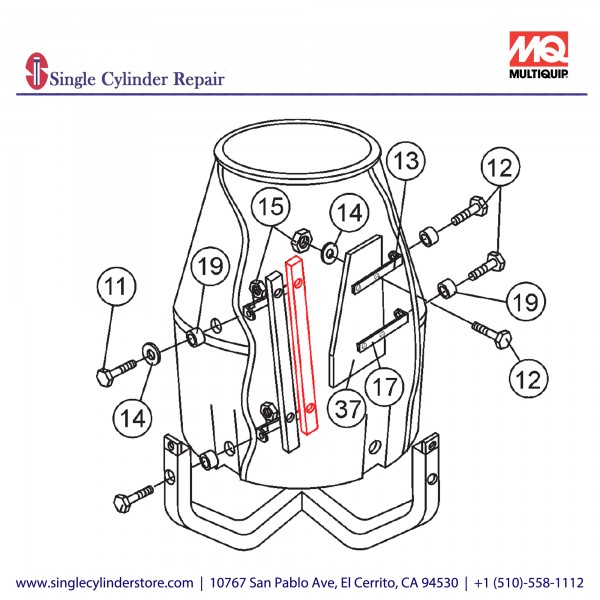 Multiquip Multiquip 508498 Blade, Poly