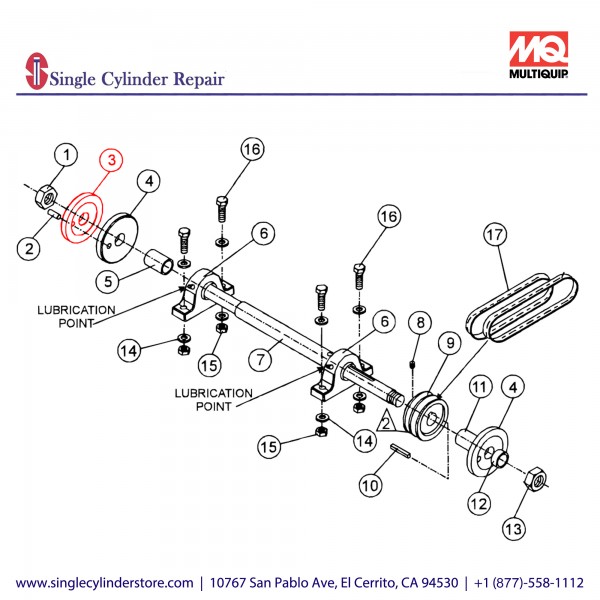 Multiquip 511332	Outer Blade Hub FS1-14-8H