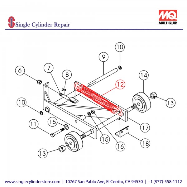 Multiquip 511487 Spring FS1-14-8H