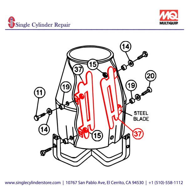 Multiquip Blades, Steel 515452