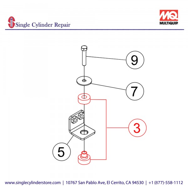 Multiquip 575001 Rubber Isolator