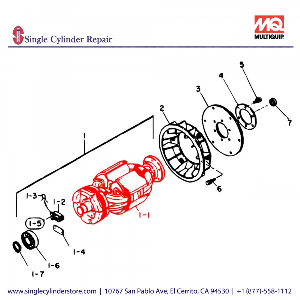 Multiquip 7961000013 Rotor Assembly BLW-400SSW