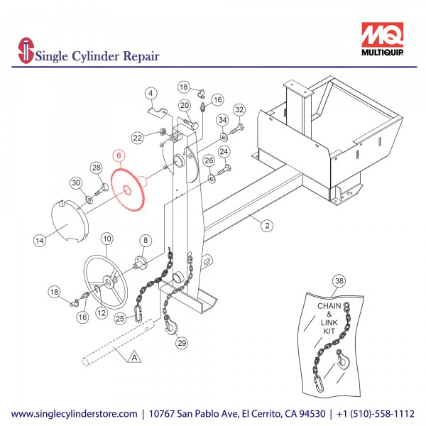 Multiquip 803350 Dump Gear