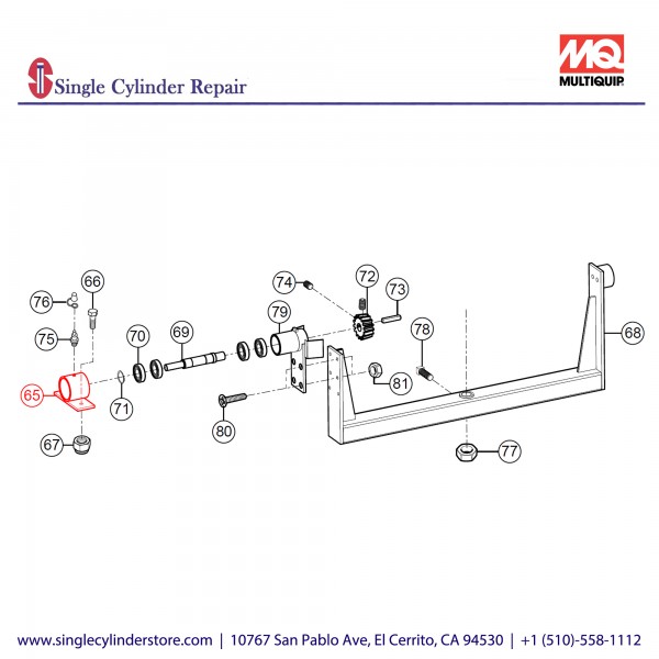 Multiquip 803356 Drum Bearing Bracket