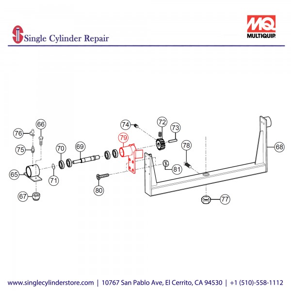 Multiquip 803635 Bearing, Support