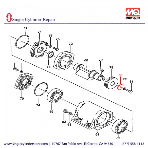 Multiquip 952404250 Washer 11x40x4 MVC-88