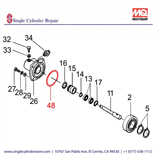 Multiquip 952406180 Shim 07-80-0.2 MVH120