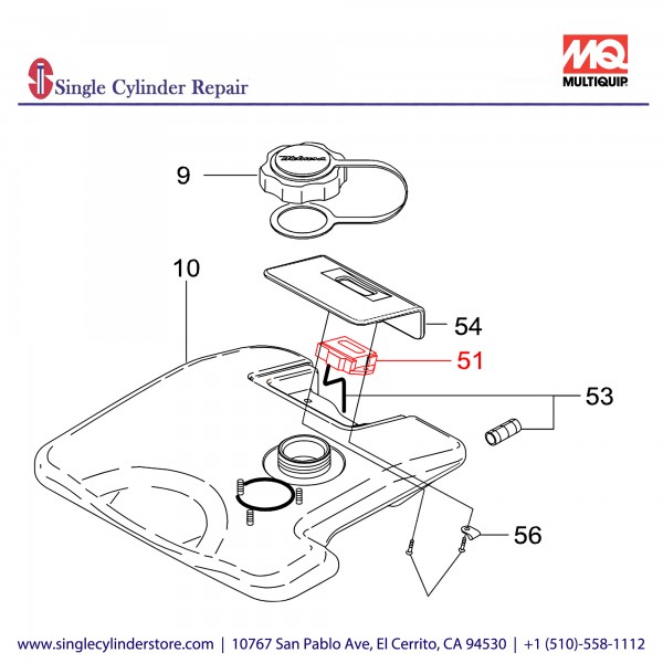 Multiquip 955010311 Tachometer