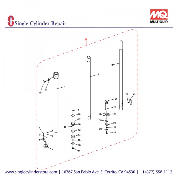 Multiquip A000028701 3-PIECE MAST ASSY COMPLETE