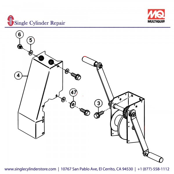 Multiquip A000079701 GBX, Winch  ASM.