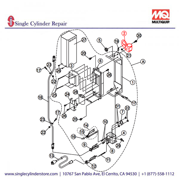 Multiquip A100010601 HOLDER (BALLAST)