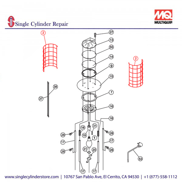 Multiquip A100010800 LAMP GUARD