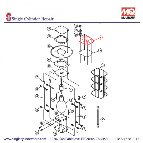 Multiquip A100048000 BALLON COVER