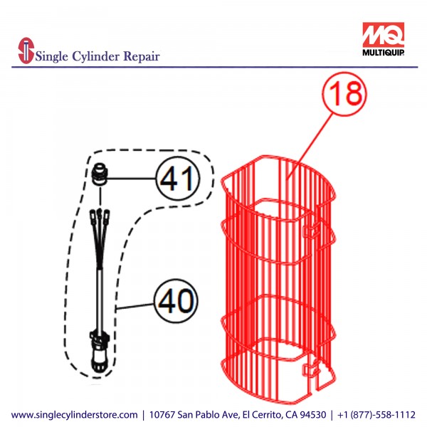 Multiquip A100061300 LAMP GUARD CP