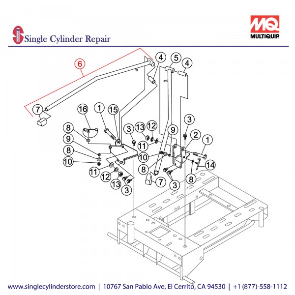 Multiquip A200015202 OUTRIGGER LEFT