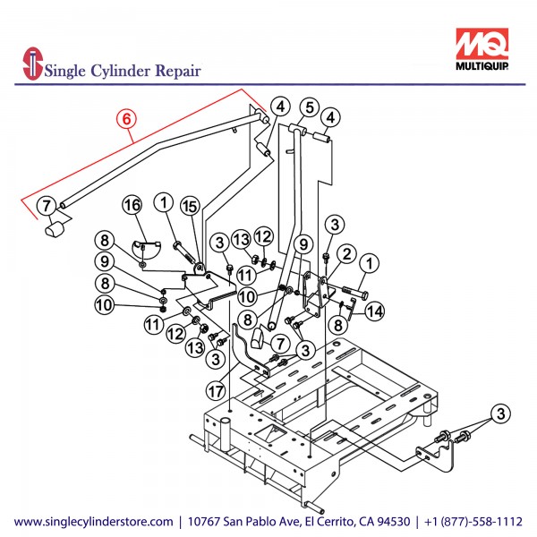 Multiquip A200015203 OUTRIGGER L